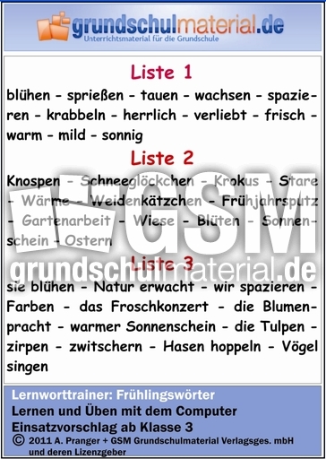 Lernworttrainer - Frühlingswörter.zip